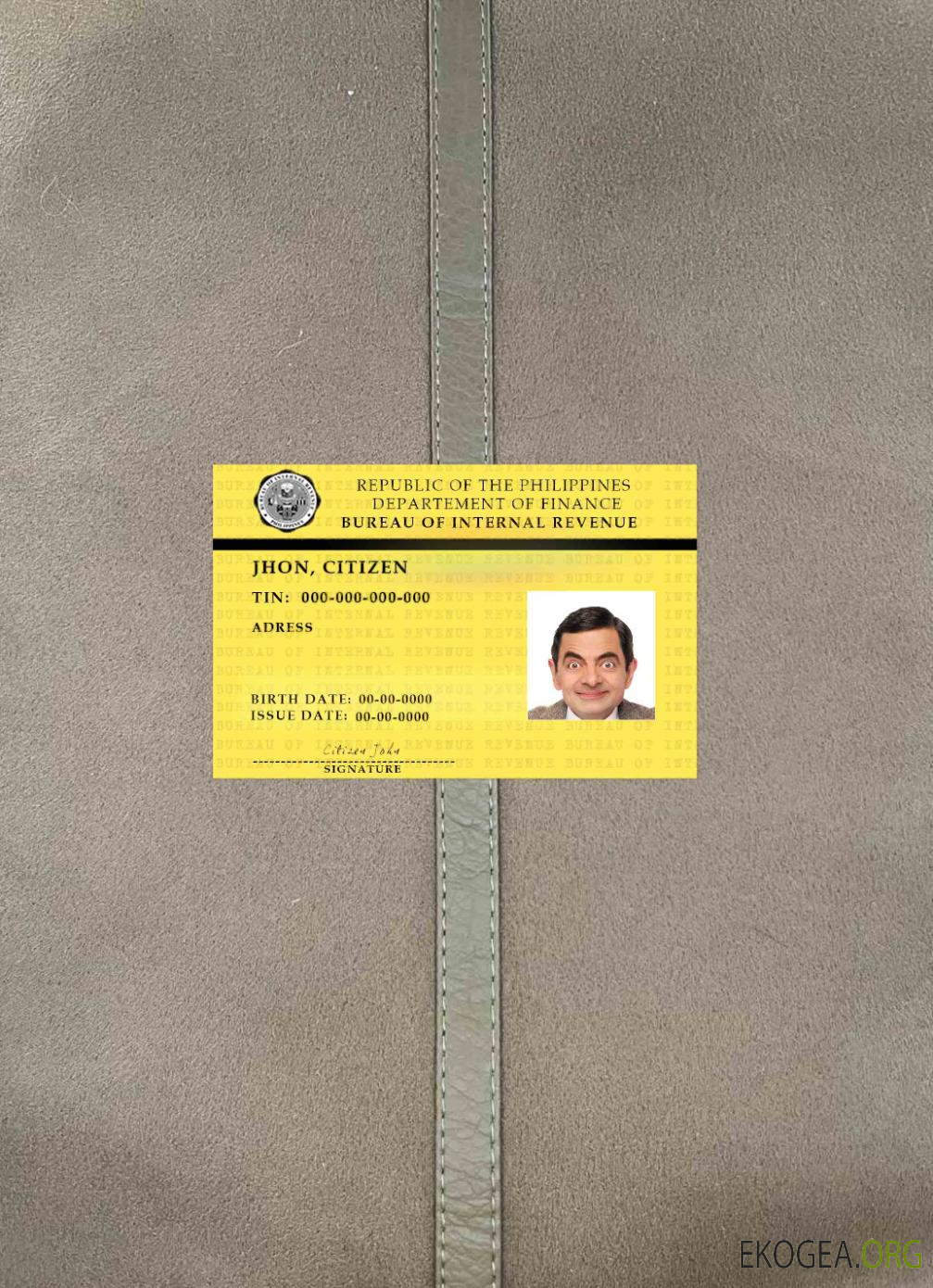 Bureau des recettes internes des Philippines photolook FRONT